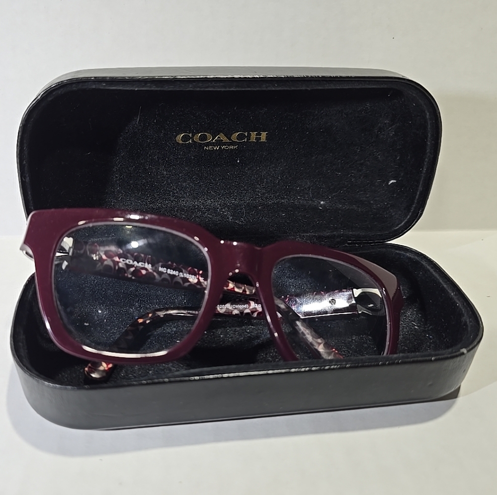 Coach Glasses Frames HC8240 55203B L1028 Oxblood Grey Pink Gradient With Case